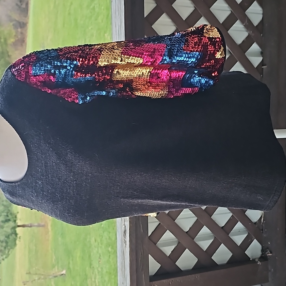 NWOT THML light sweater with beautiful sequin flared sleeves